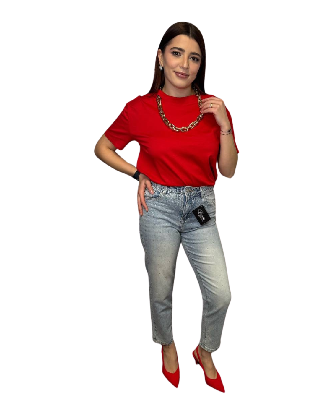 T-SHIRT CATENA ROSSA