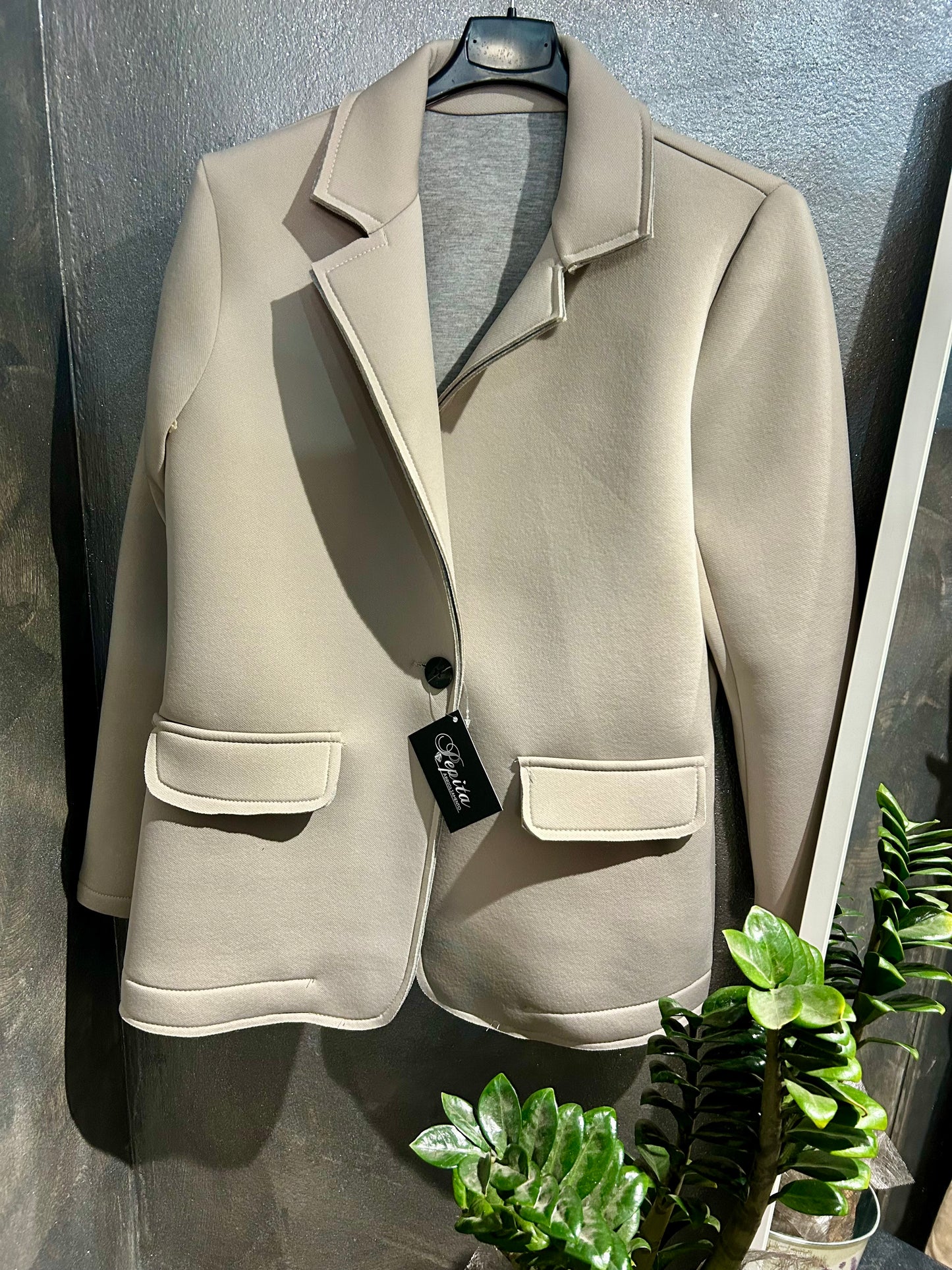 GIACCA NEOPRENE BEIGE