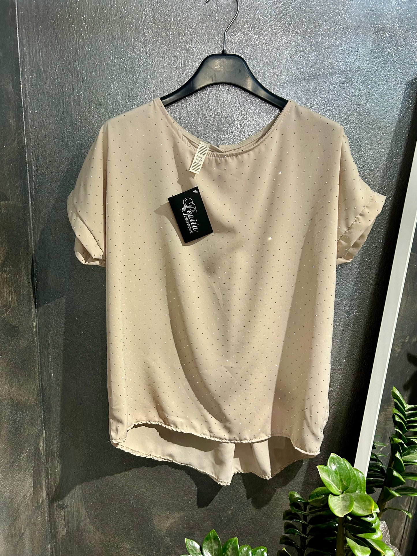 BLUSA CRISTALLI BEIGE