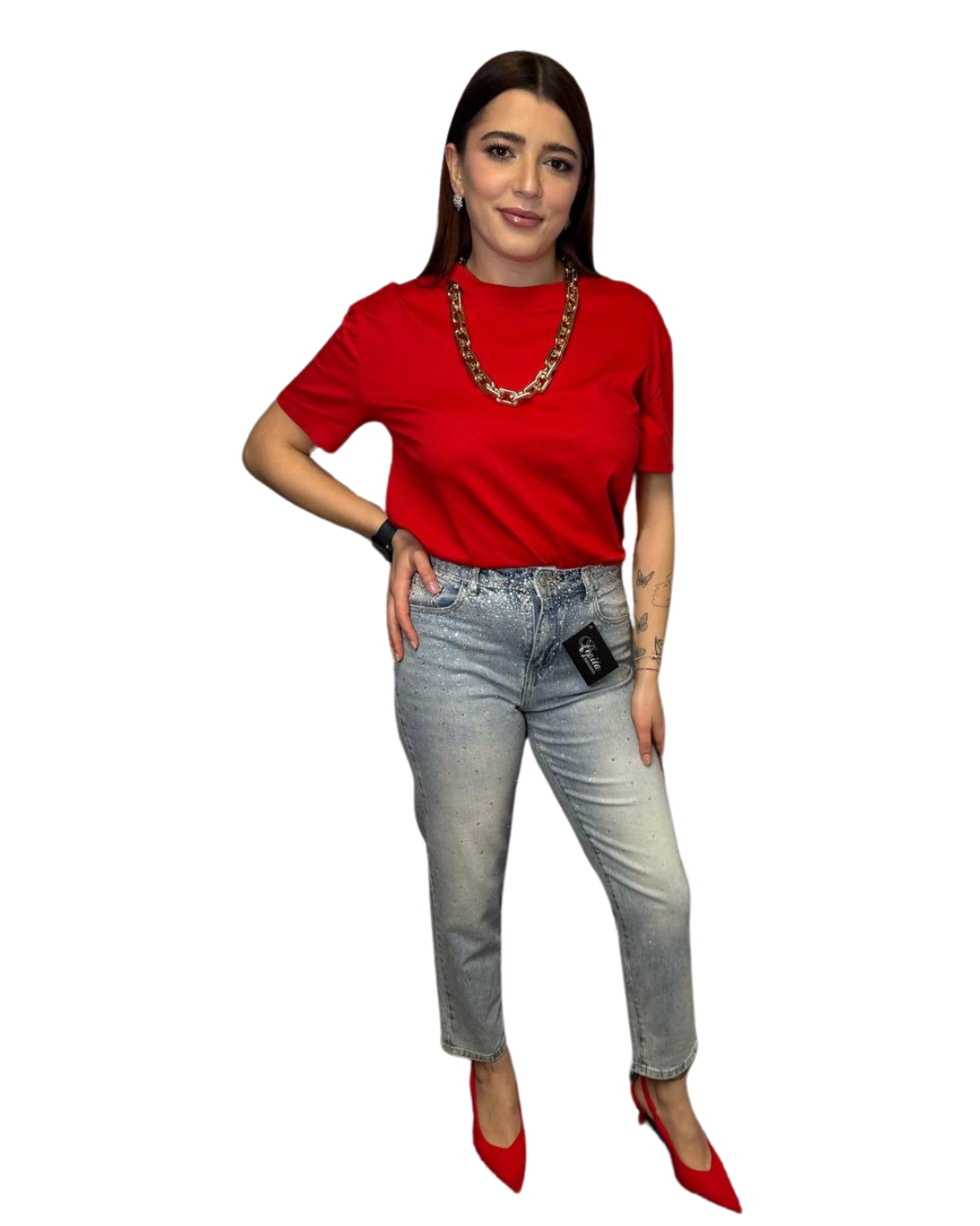 T-SHIRT CATENA ROSSA