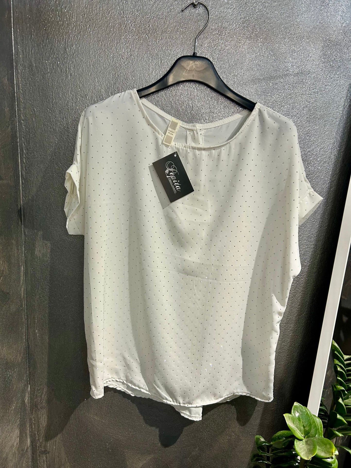 BLUSA CRISTALLI BIANCA