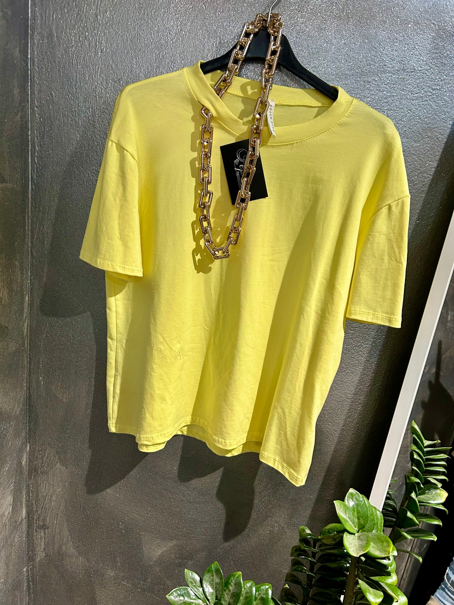 T-SHIRT CATENA GIALLA