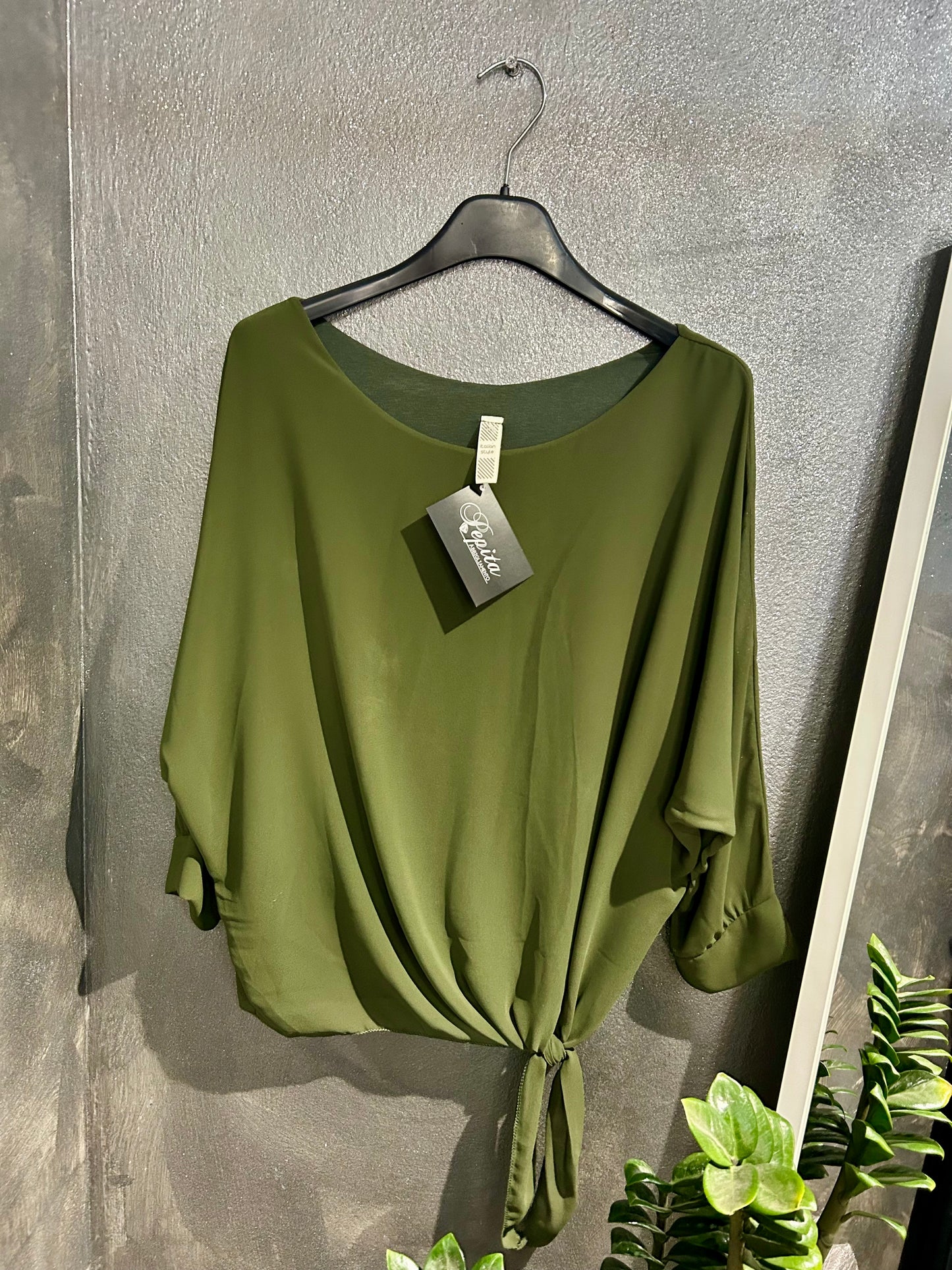 BLUSA DELIA NODO VERDE