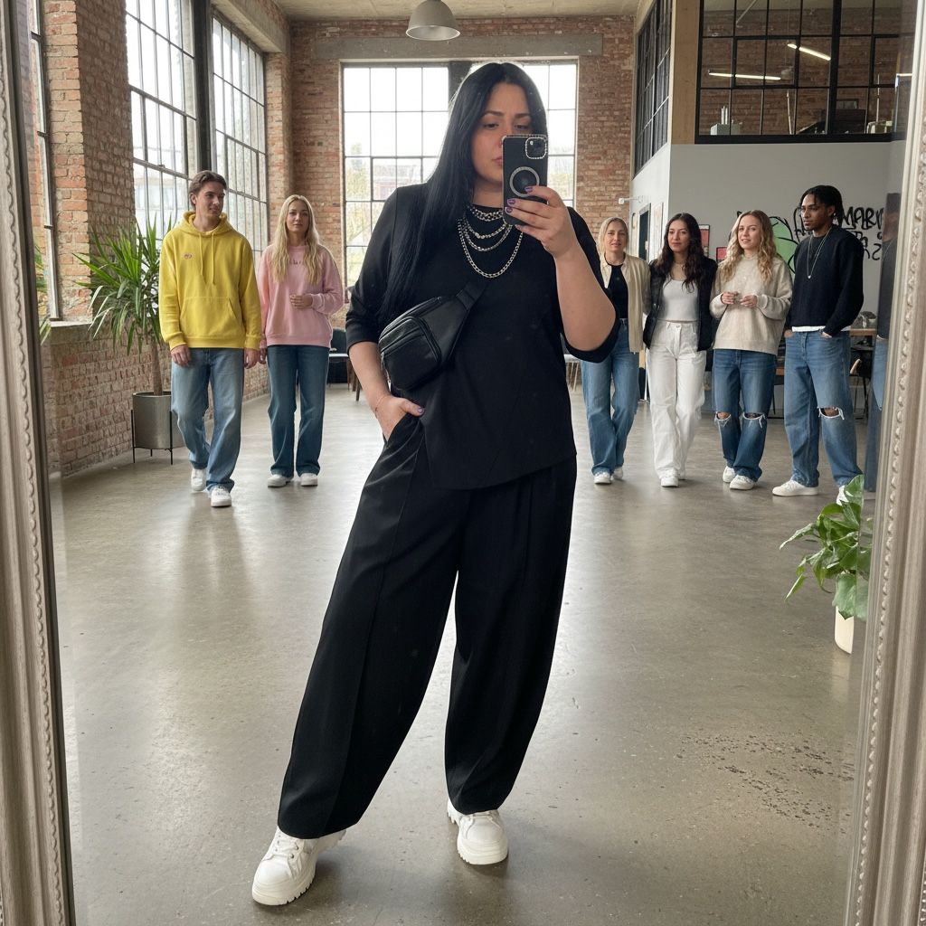 Pantalone Harem Soft Nero