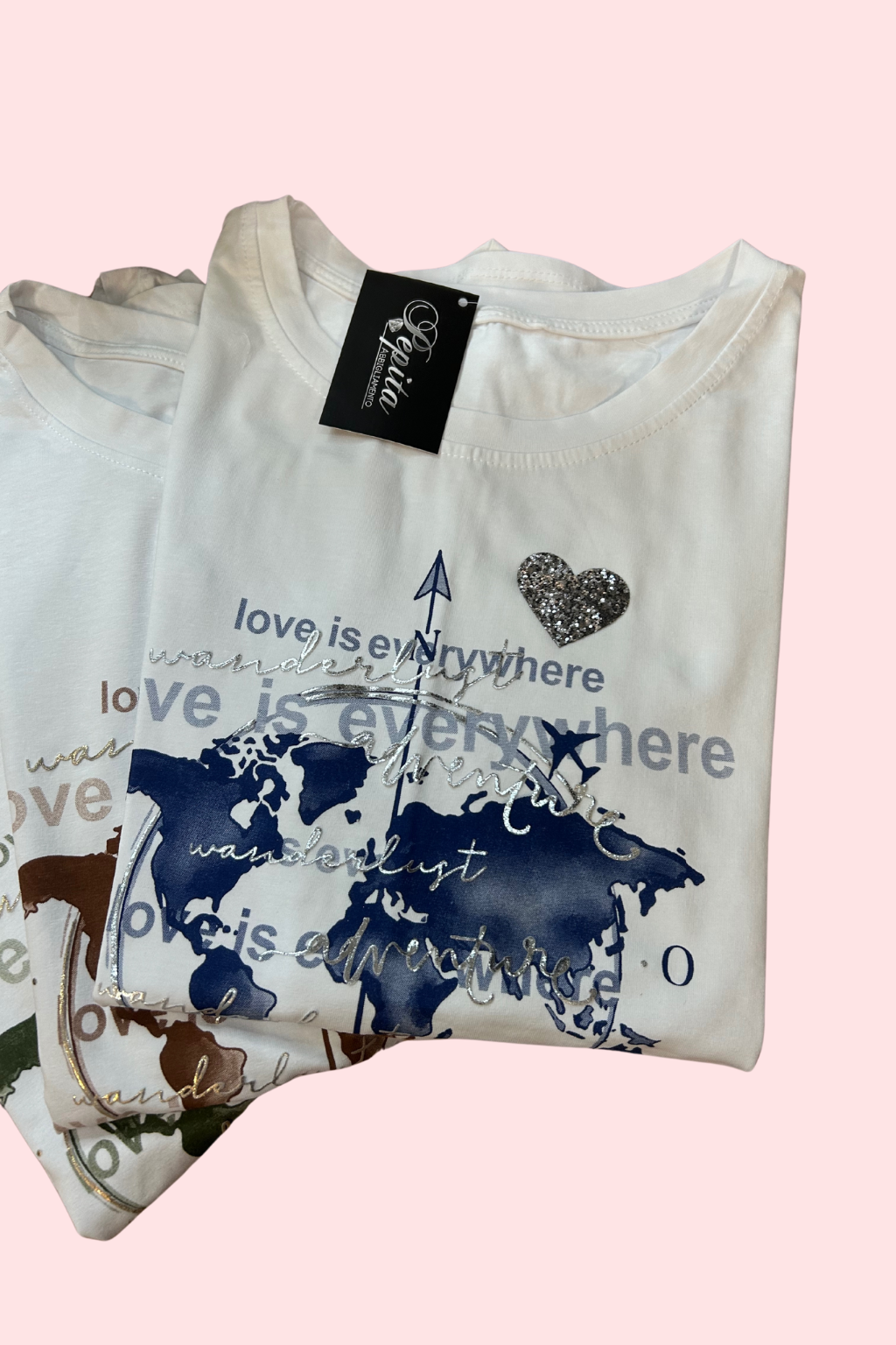 T-SHIRT OVER SCRITTE+MONDO
