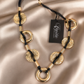 Collana Cerchi Nera&Oro