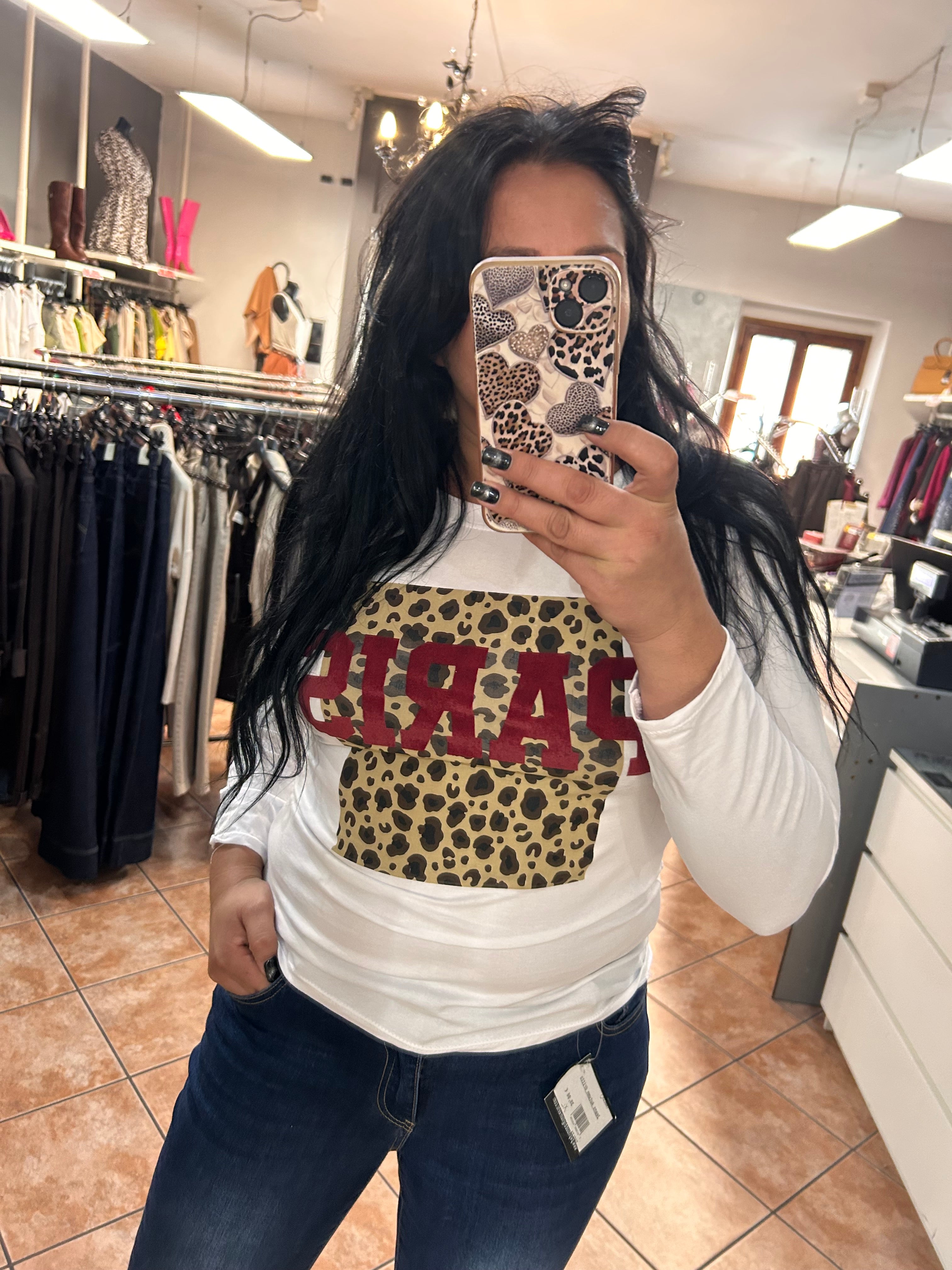 T-Shirt Maniche Lunghe Paris