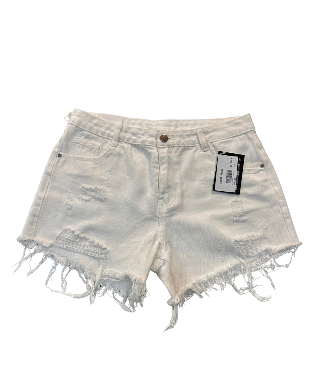 Short Bianco Strappi