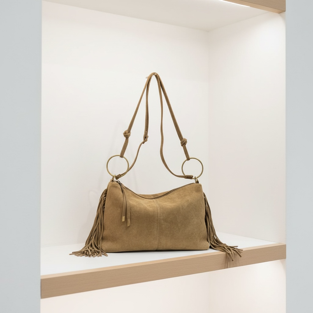 Borsa Scamosciata Khaki