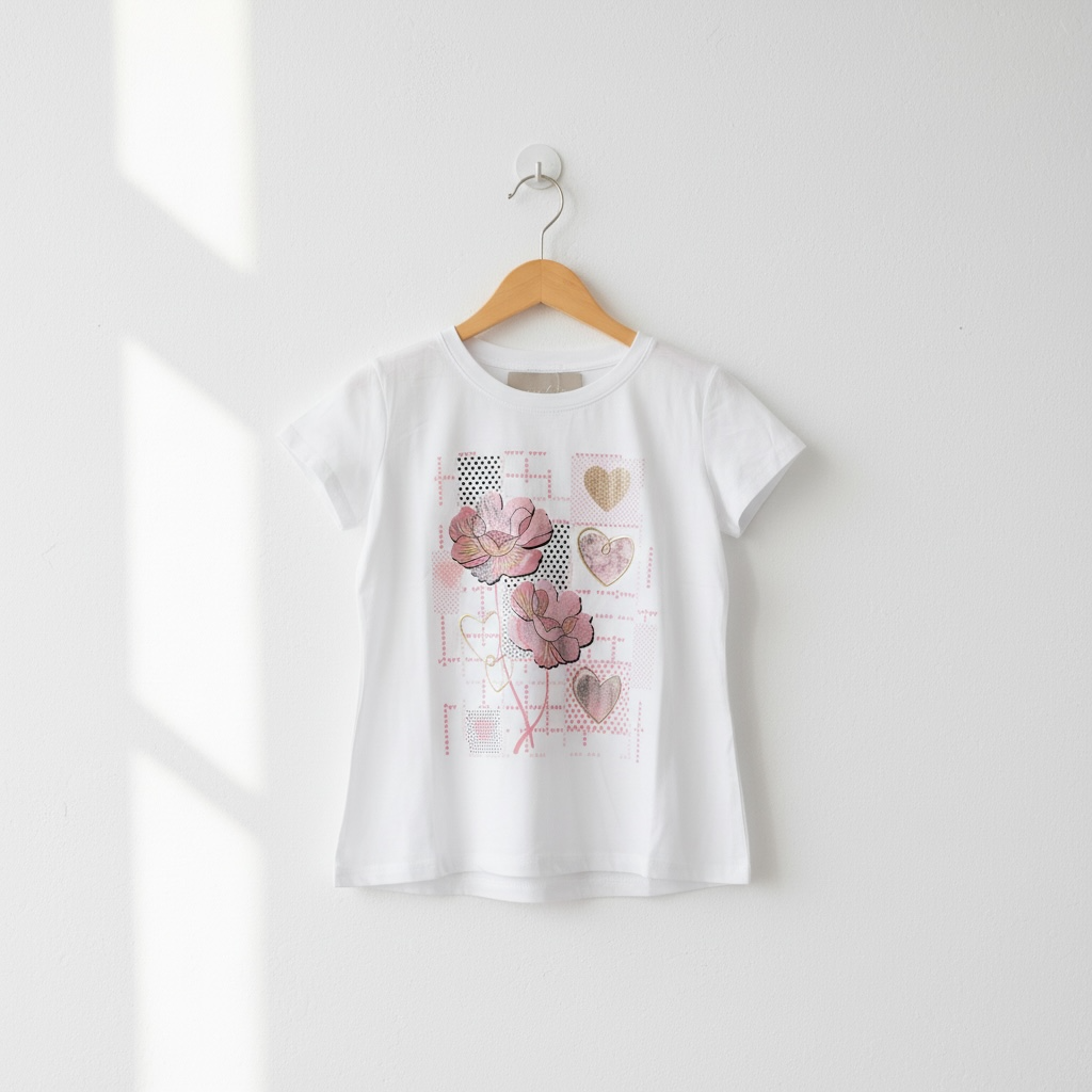 T-Shirt Fiori Cuori