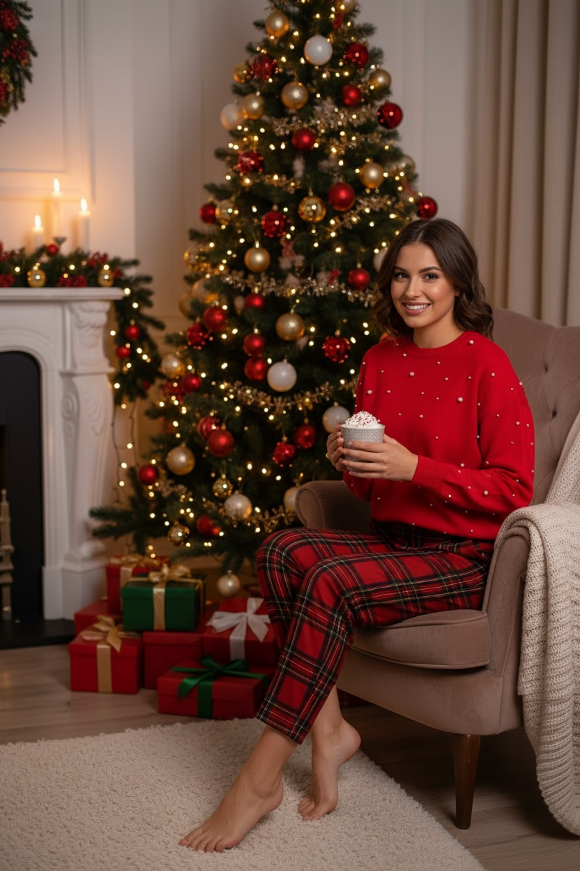 Pantalone Rosso Tartan