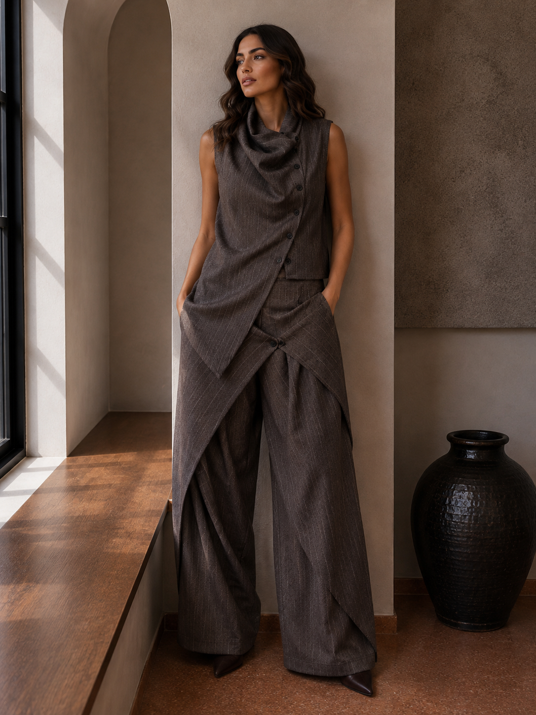 Pantalone Harem Gessato