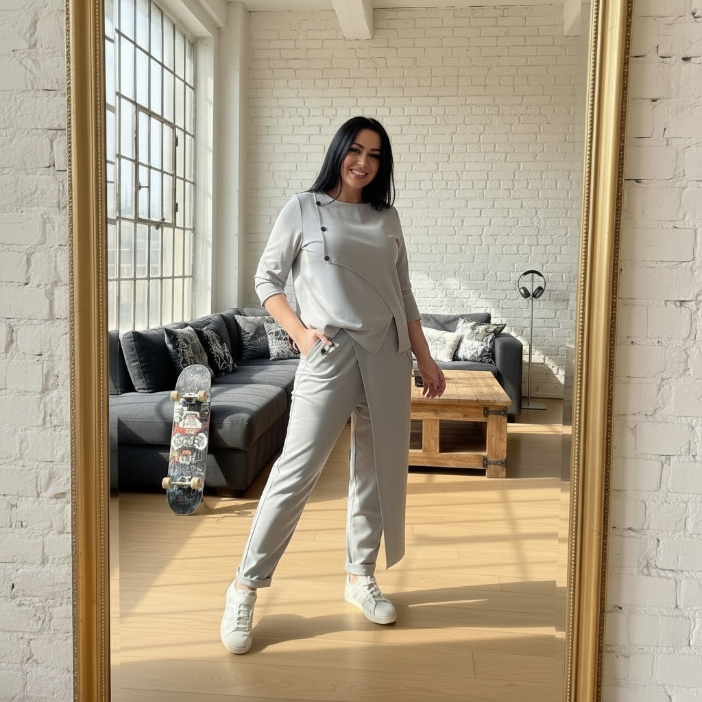 Pantalone Harem Large Grigio