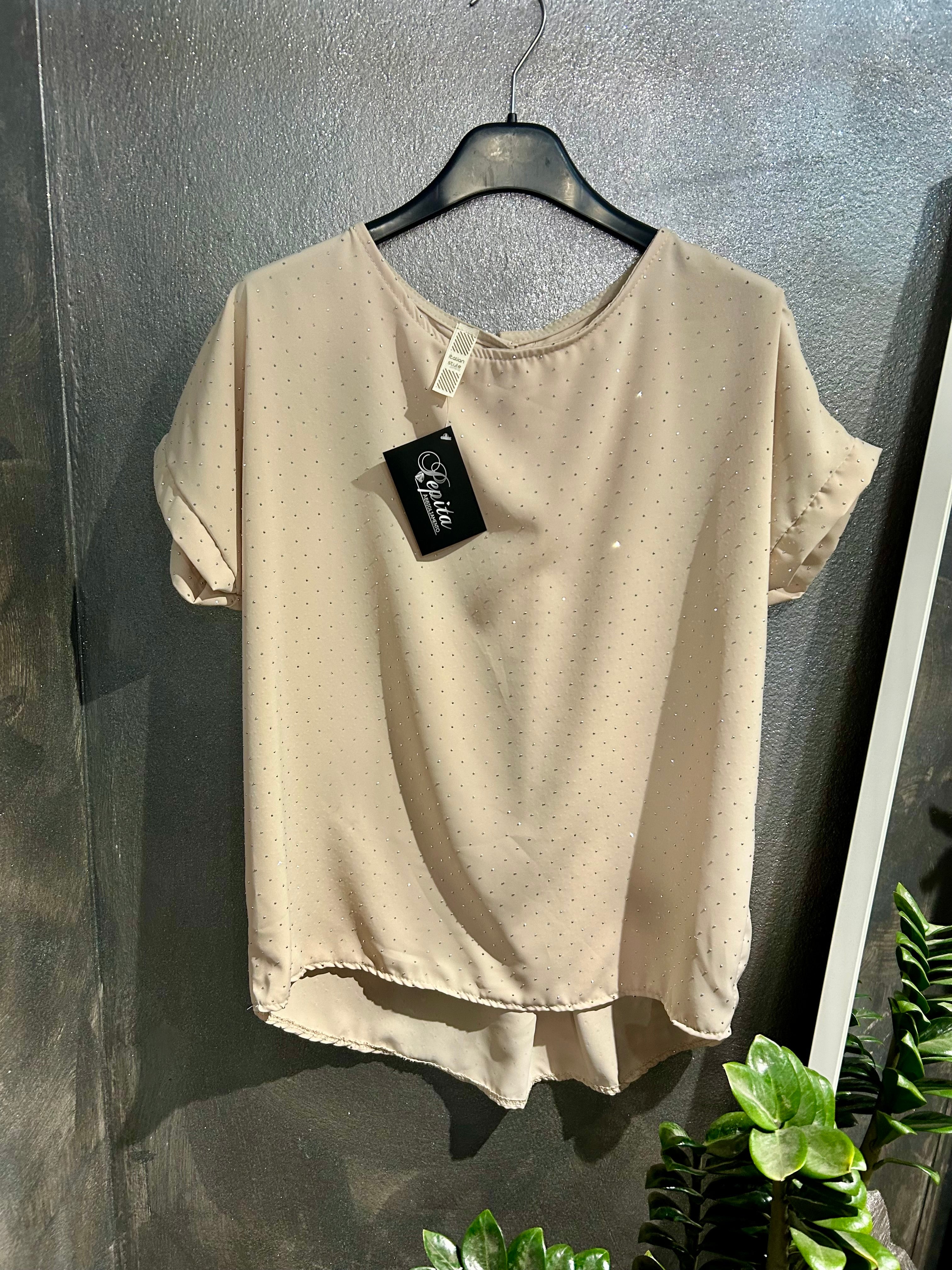 BLUSA CRISTALLI BEIGE