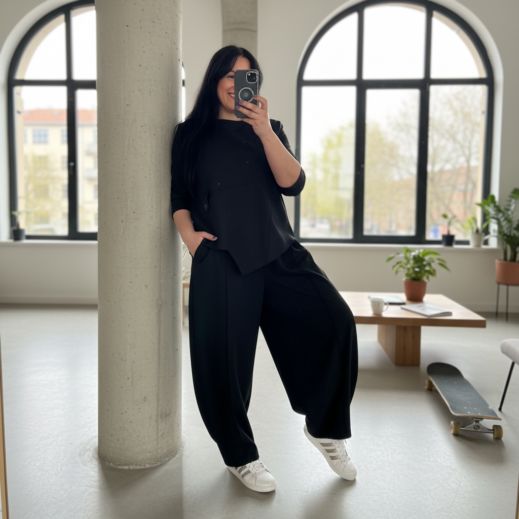 Pantalone Harem Soft Nero