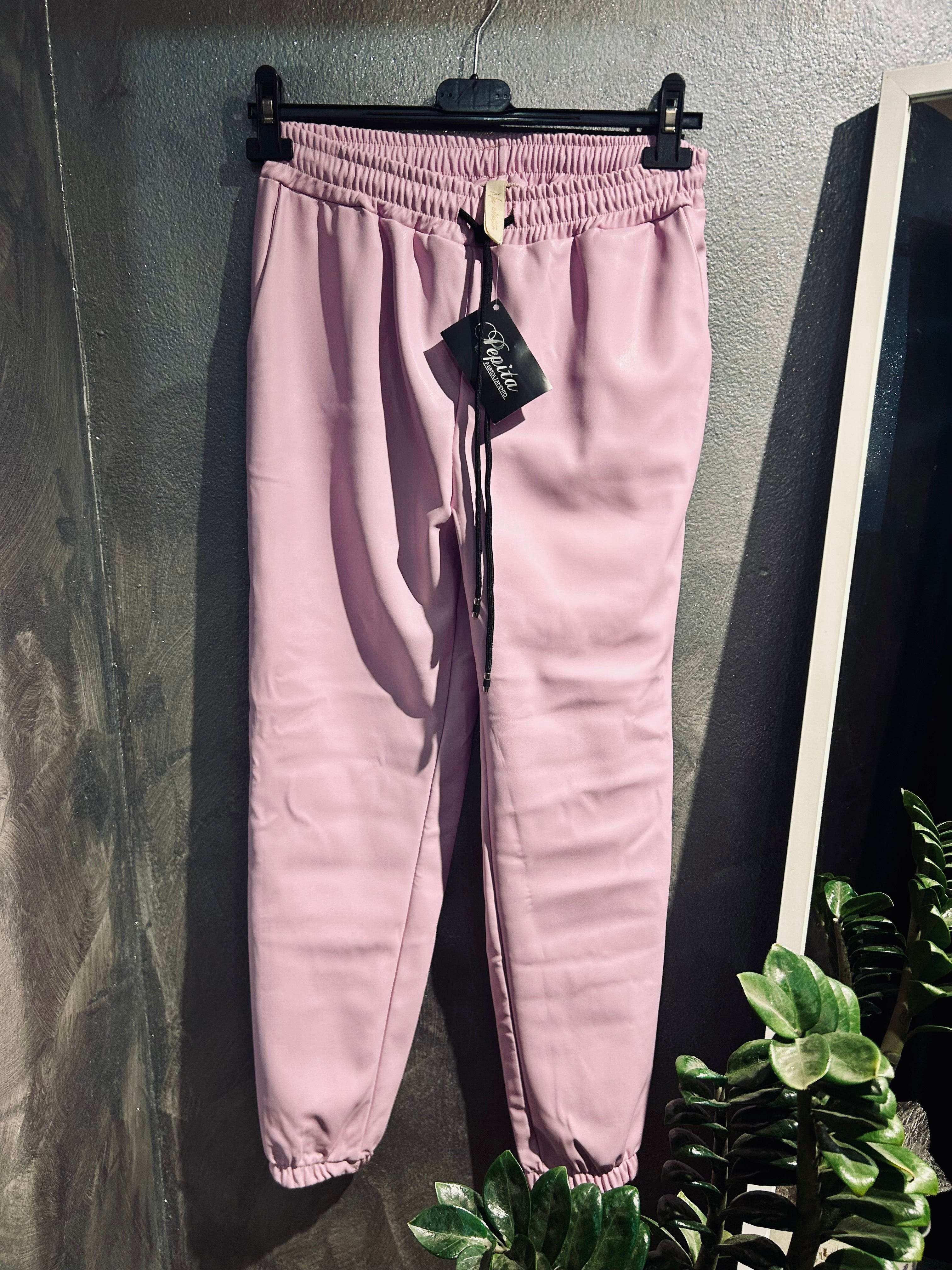 PANTALONE PELLE LILLA
