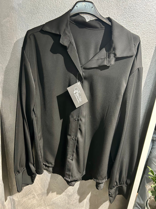 CAMICIA RASO NERA