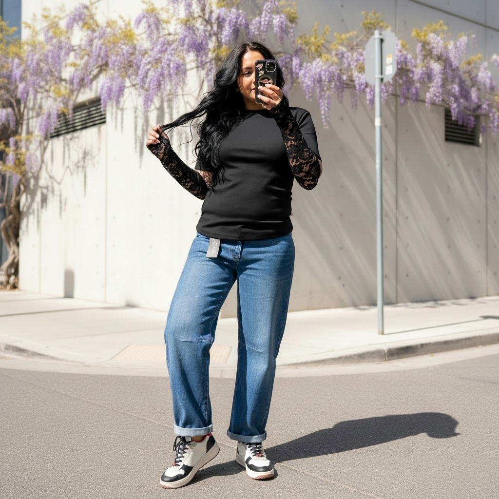 T-Shirt + Maniche Pizzo