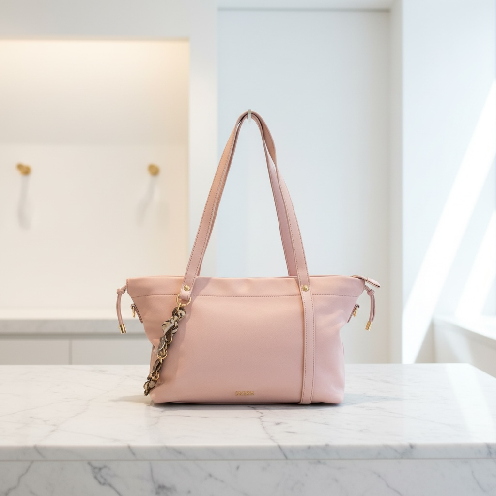 Borsa con Foulard Rosa