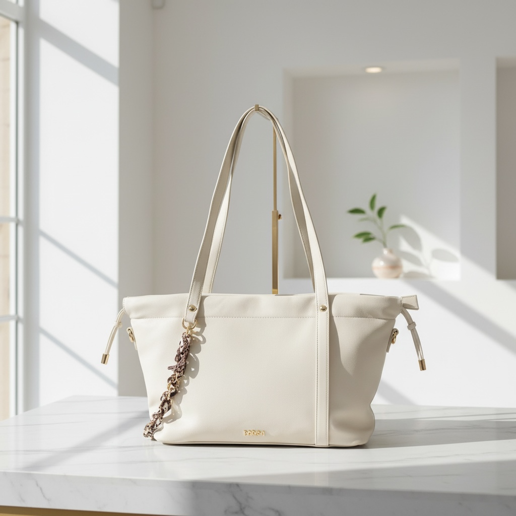 Borsa con Foulard Bianca