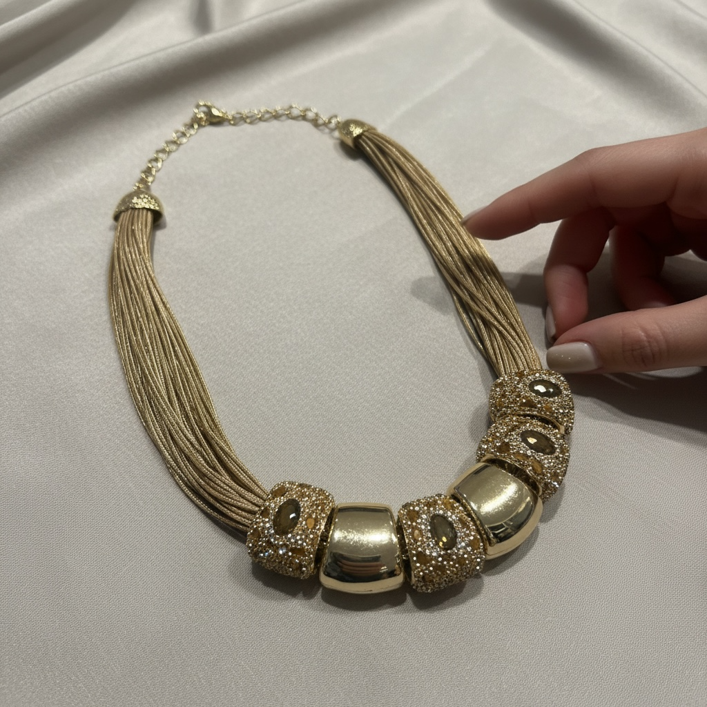 Collana Fili Beige