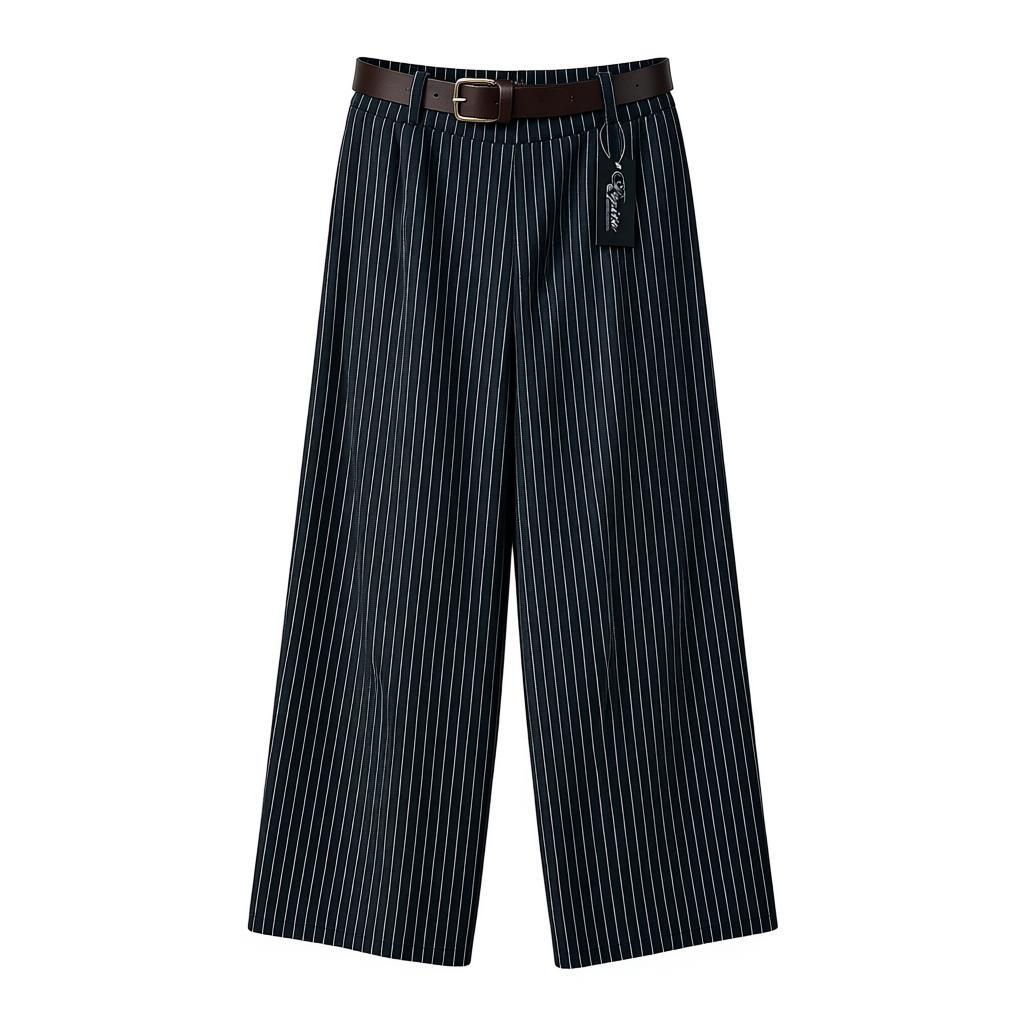 Pantalone Largo Gessato
