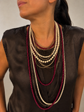 Collana Perle Bordeaux