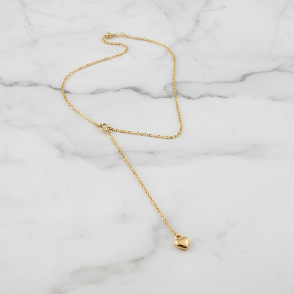 Collana Cuore Lunga Oro