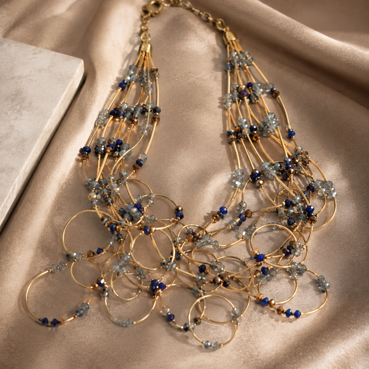 Collana Oro e Blu
