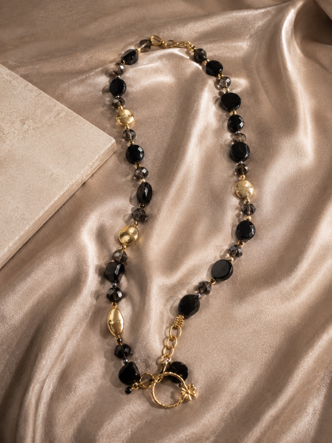 Collana Pietre Nero/Oro