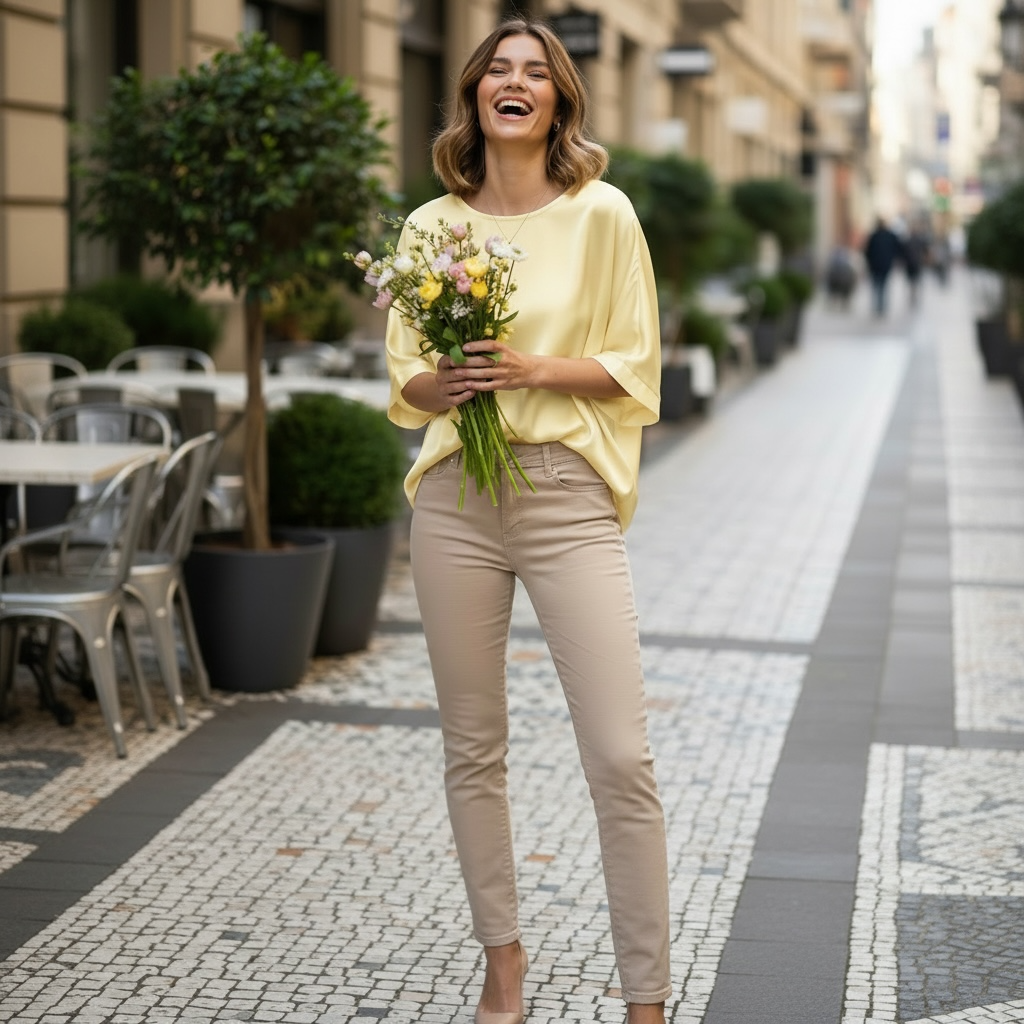 Pantalone Stretch Nocciola