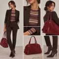 Borsa Zip Bordeaux