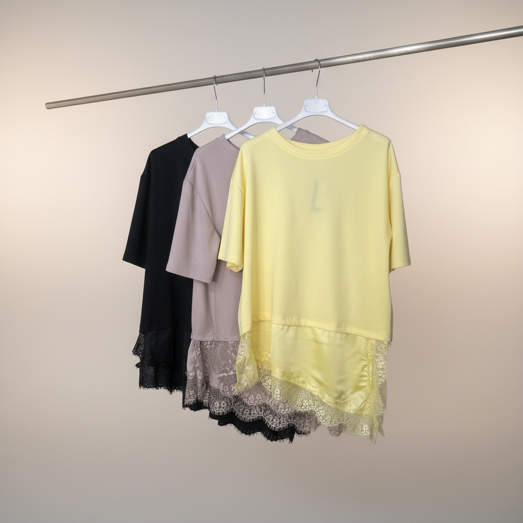 Abito T-Shirt Pizzo